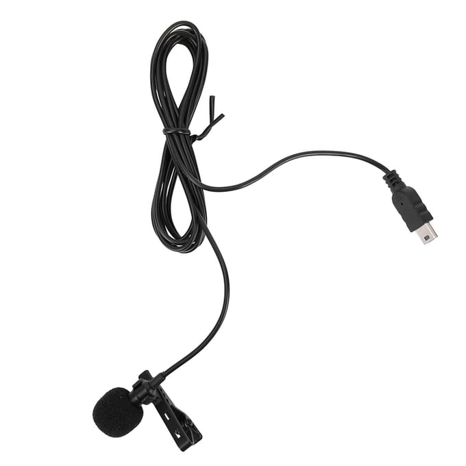 Mini USB Stereo Externe Microfoon Professionele Microfoon met Clip voor GoPro Hero 3 / 3+ / 4