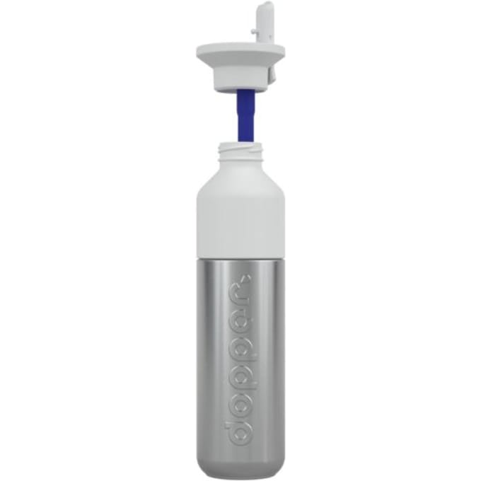 Dopper Flip Straw White + Steel 490ml Bundel