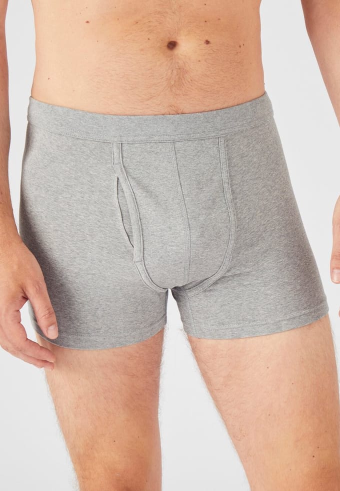 Damart - Set van 2 open boxershorts - Heren - Grijs - (78-85) S