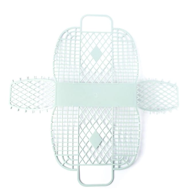 Opvouwbare Draagmand Uitgehold Design Ademend Plastic Wasmand voor Thuis white
