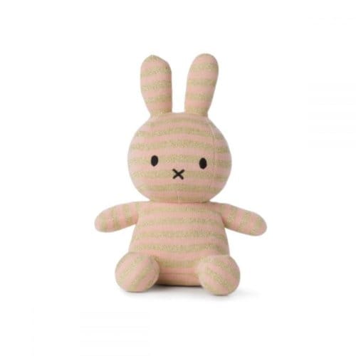 Nijntje knuffel sparkle stripe collectie, formaat 23 cm., kleur roze