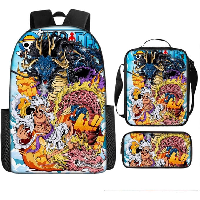 One Piece One Piece Schooltas Luffinica Zeekoning Student Schooltas Rugzak Set Three piece set