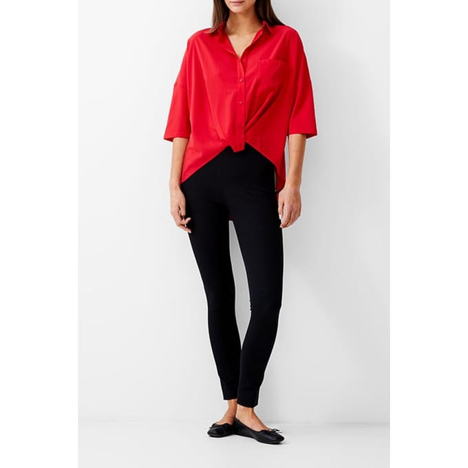 French Connection Twist Front Crepe Light Top Poppy Taglia: 6 | Magliette intime Outlet | Donna