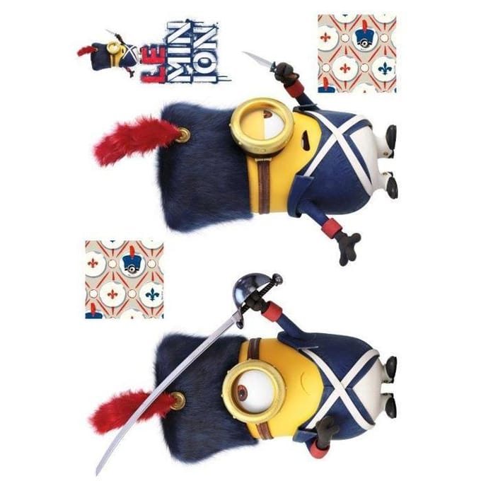 Minions Stickers da Muro France jaune