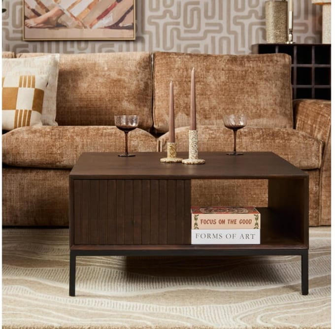 Starfurn - Salontafel Madison - Bruin - 80x80x40 cm