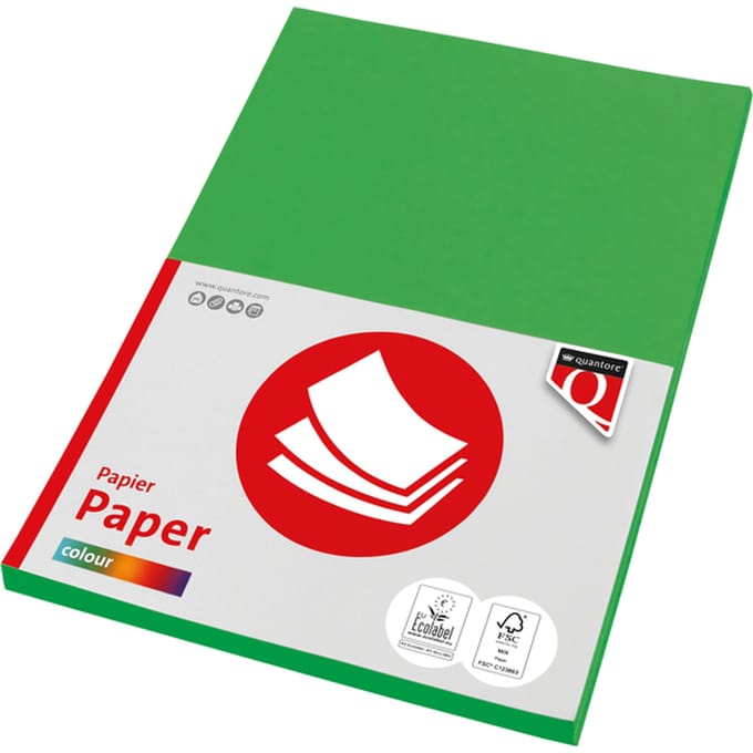 Kopieerpapier Quantore Colour A4 120gr grasgroen 100 vel