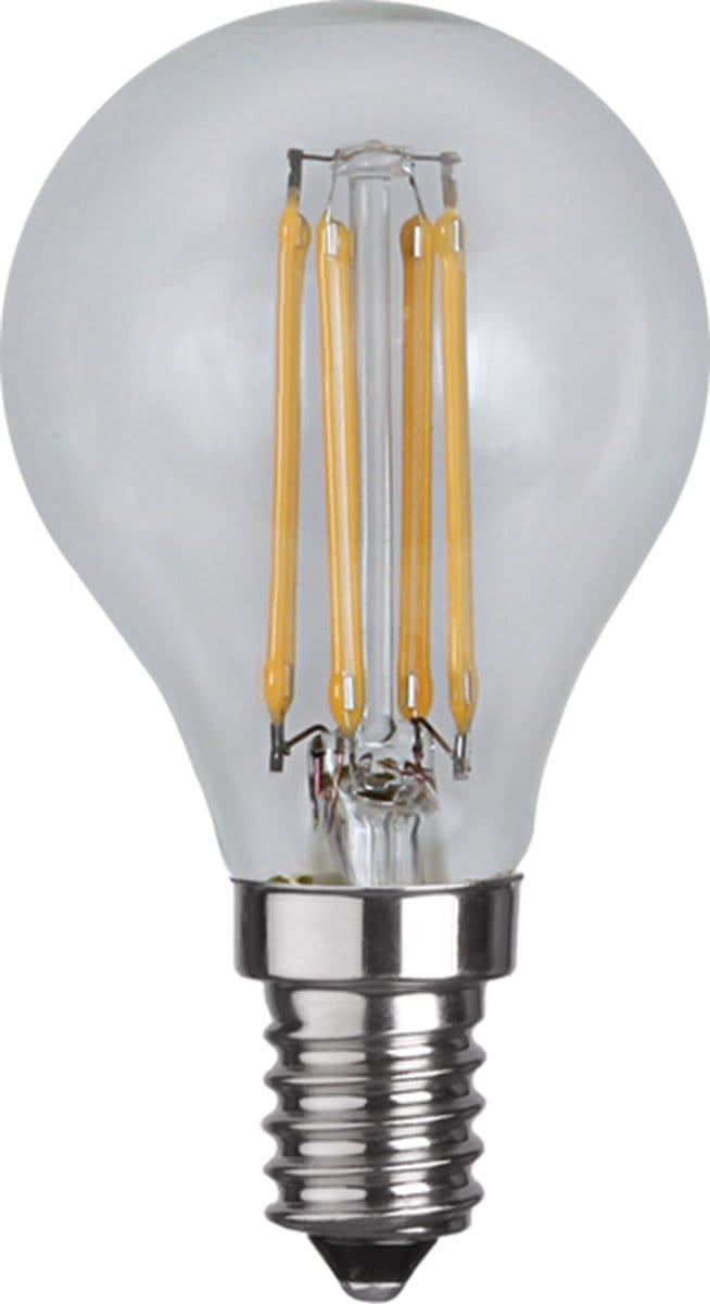 Kogellamp - E14 - 4.2W - Extra Warm Wit - 2700K - Dimbaar - Filament - Helder
