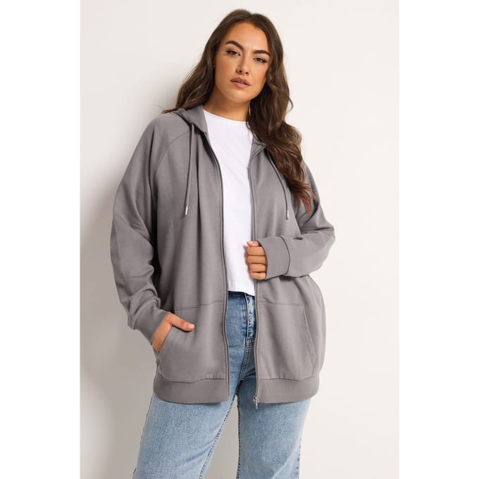 Yours Mauve Hoodie Met Ritssluiting Size 42
