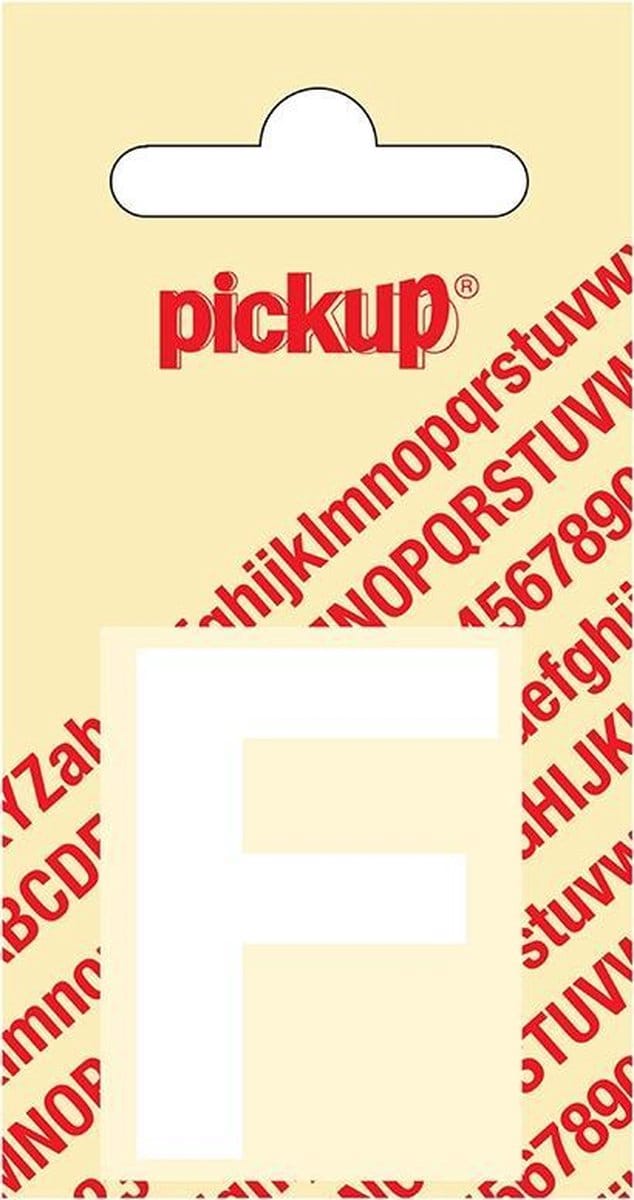 Pickup plakletter Helvetica 40 mm - wit F