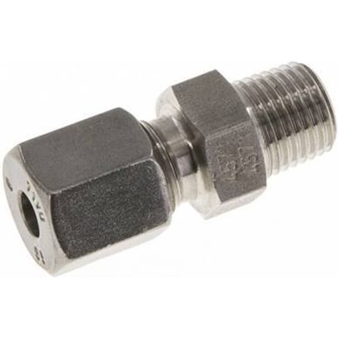6L & R1/4'' RVS Rechte Snijringkoppeling Buitendraad 630bar ISO 8434-1