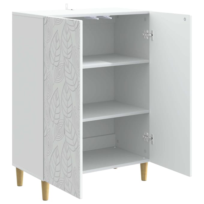 vidaXL - Dressoir - Wit - 66 - x - 34,5 - x - 90 - cm - Bewerkt - hout