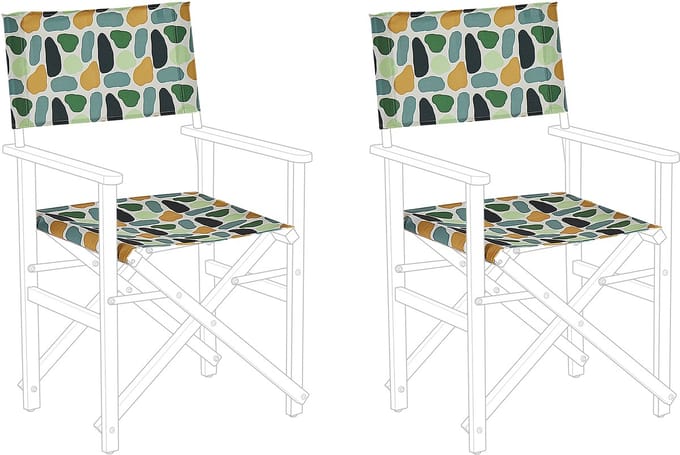 CINE - Ligstoel doek set van 2 - Multicolor Geometrisch - Polyester