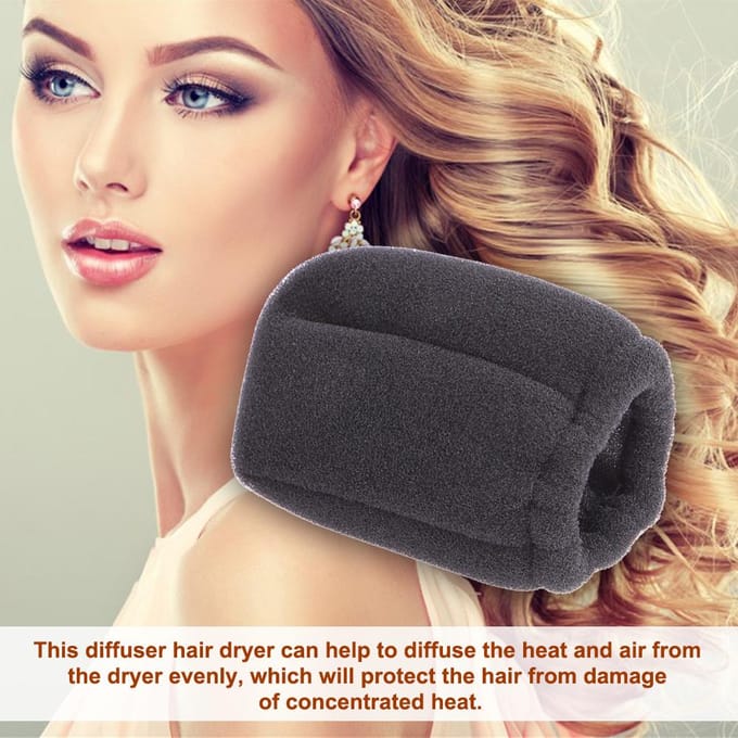 Sèche-cheveux éponge cache-vent universel sèche-cheveux diffuseur de chaussettes chaudes noir