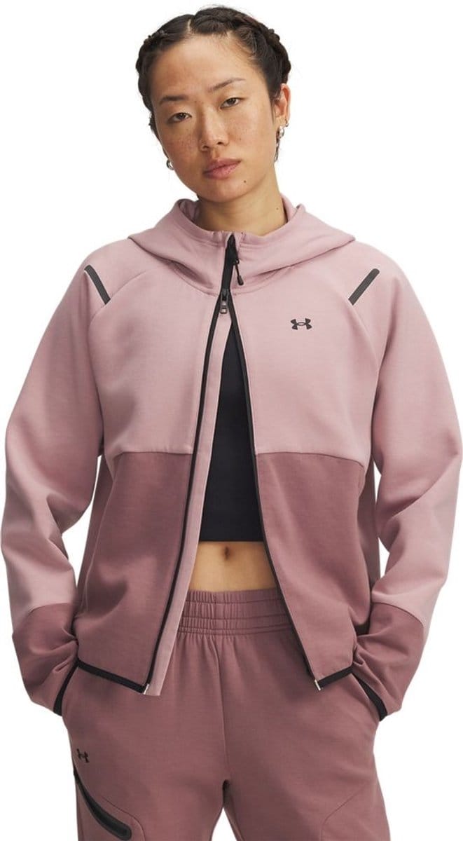 Under Armour Unstoppable Fleece Jas Met Capuchon Dames Roze K673