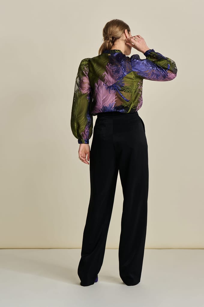 POM Amsterdam Pants - Shimmer Black Größe: 34 | Straight Jeans Outlet | Damen | Schwarz