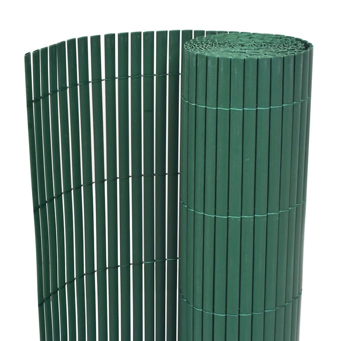 vidaXL - Tuinafscheiding - dubbelzijdig - 90x500 - cm - PVC - groen