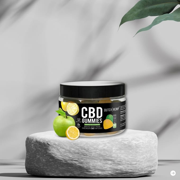Dutch Hemp CBD-gummies - broad spectrum - 25 mg - apple & lemon
