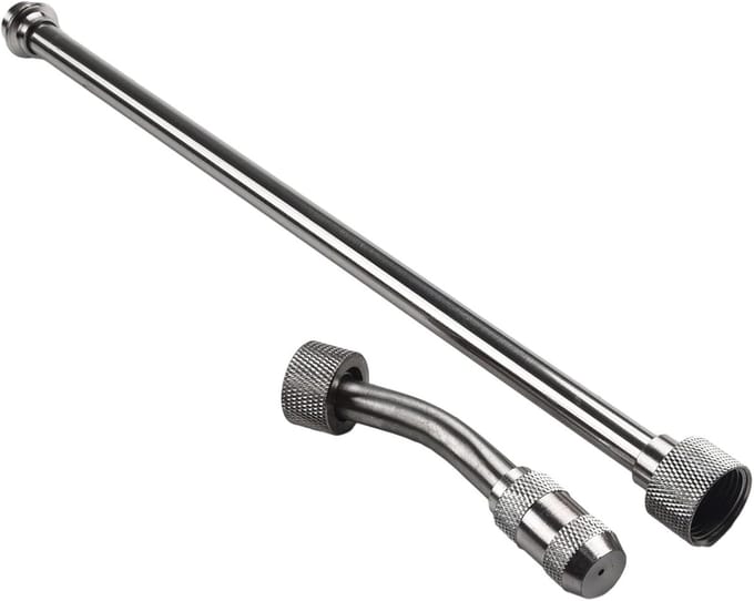 Hogedrukreiniger Verlengbuis - Sproeier Accessoire - Buiten Reinigen - Verstelbare Sproeihoek - 36 cm - Zilver