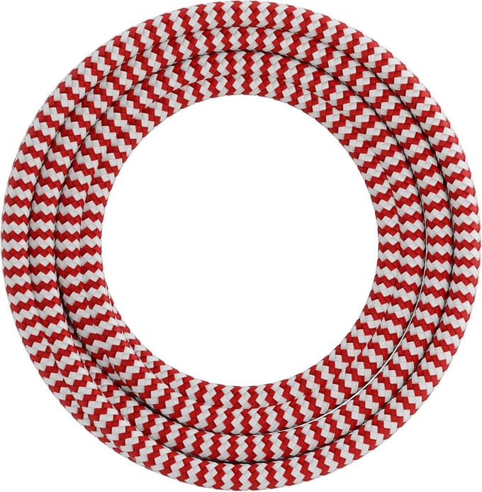 OP=OP Calex Textielsnoer | 1.5 meter | 2-aderig | rood/wit