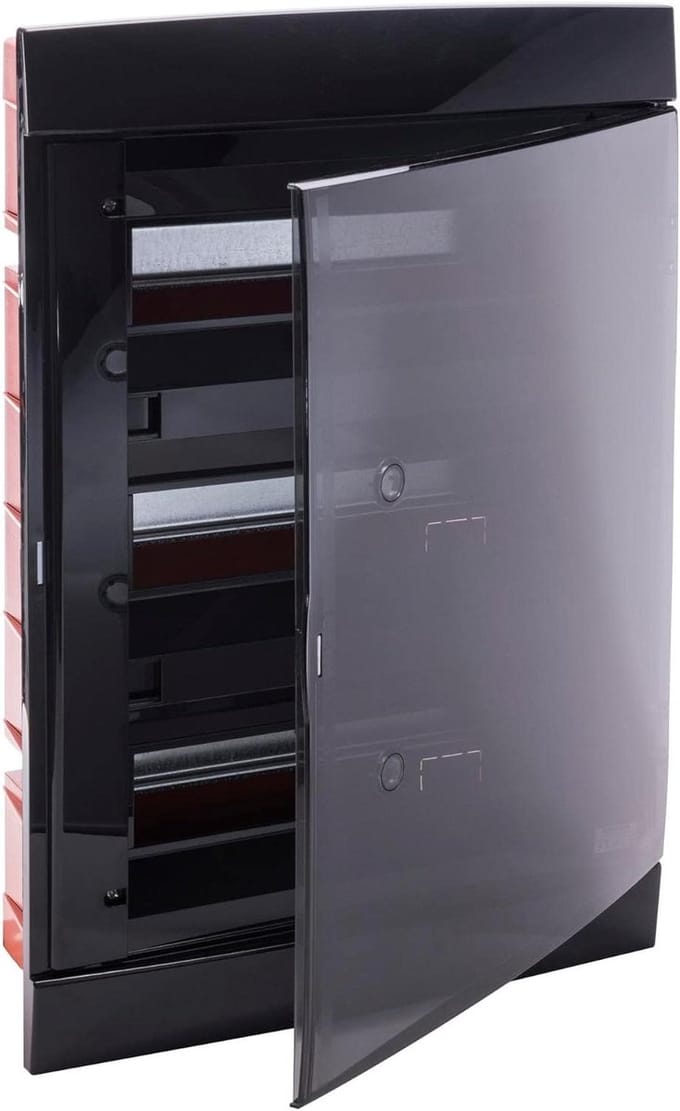Distributie Verdeelkast - Zwarte Toner - Elektrische Installatie - 36 Modules - IP40 - Zwart