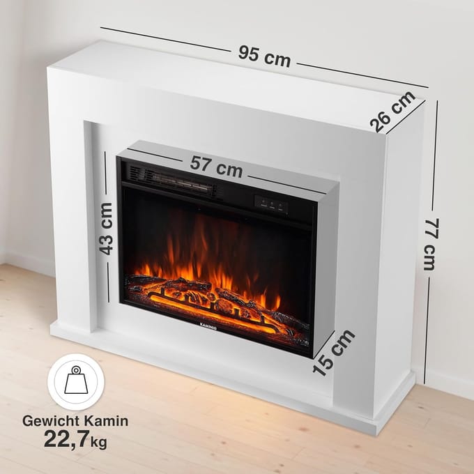 Luxe Staande Elektrische Haard 38 - 95x26x77 cm - Haard 38 Inch – 3D - Medahomestore