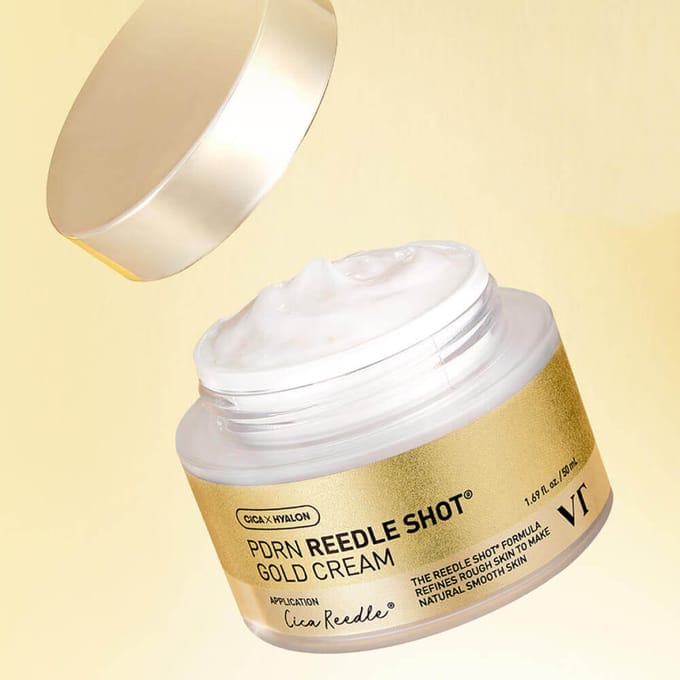 VT Cosmetics PDRN Reedle Shot Gold Cream 50ml/1.69fl.oz AUTHENTIC STORE beige