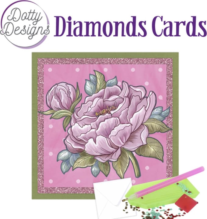 Dotty Designs Cards Large Pink Peony