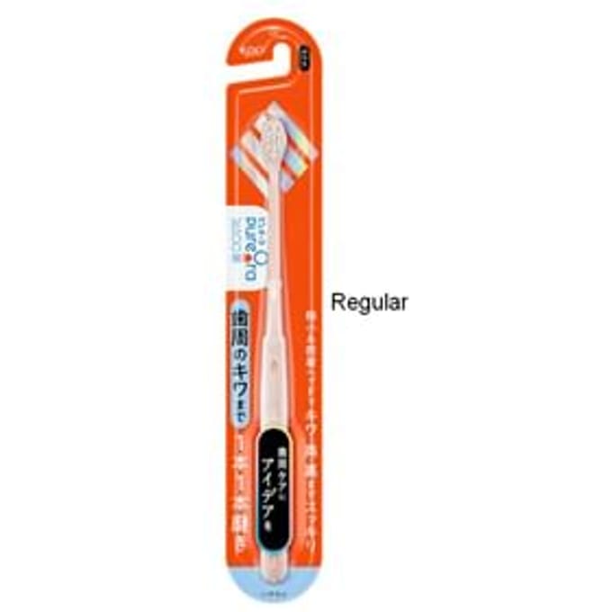 Kao - PureOra 36500 Toothbrush Single Polish Regular - 1pc (Random Color)
