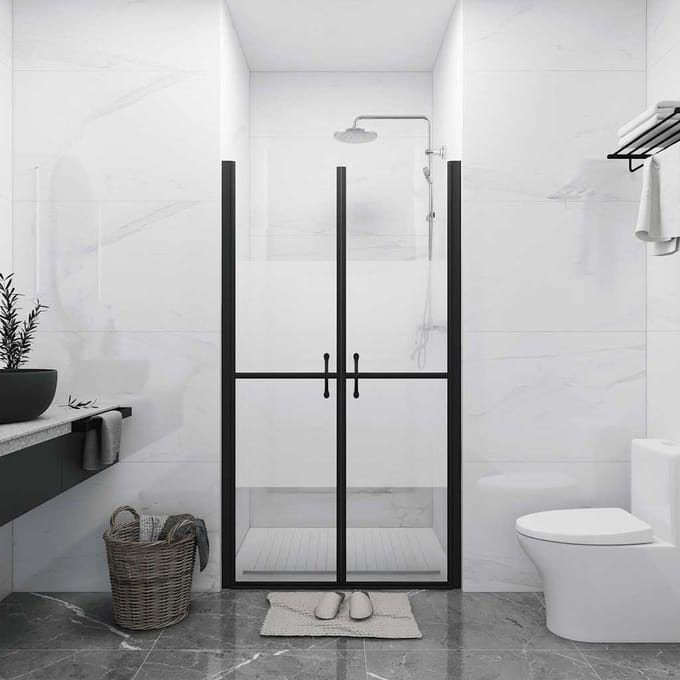 vidaXL - Douchedeur - (83-86)x190 - cm - ESG - halfmat
