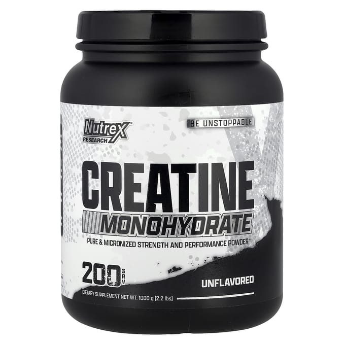 Nutrex Research, Creatine Monohydraat, Ongezoet, 1.000 g (2,2 pond)