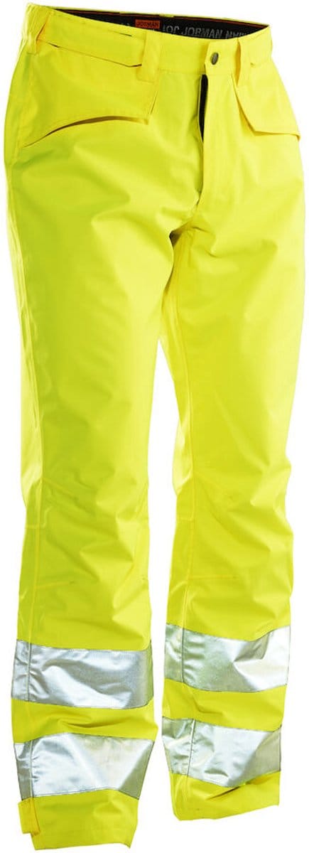 Jobman 2933 Hi-vis Shell Trousers 65293362 - Geel - L