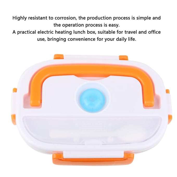 Draagbare Elektrische Verwarmde Lunchbox Voedselopbergcontainer   (Oranje) Orange orange