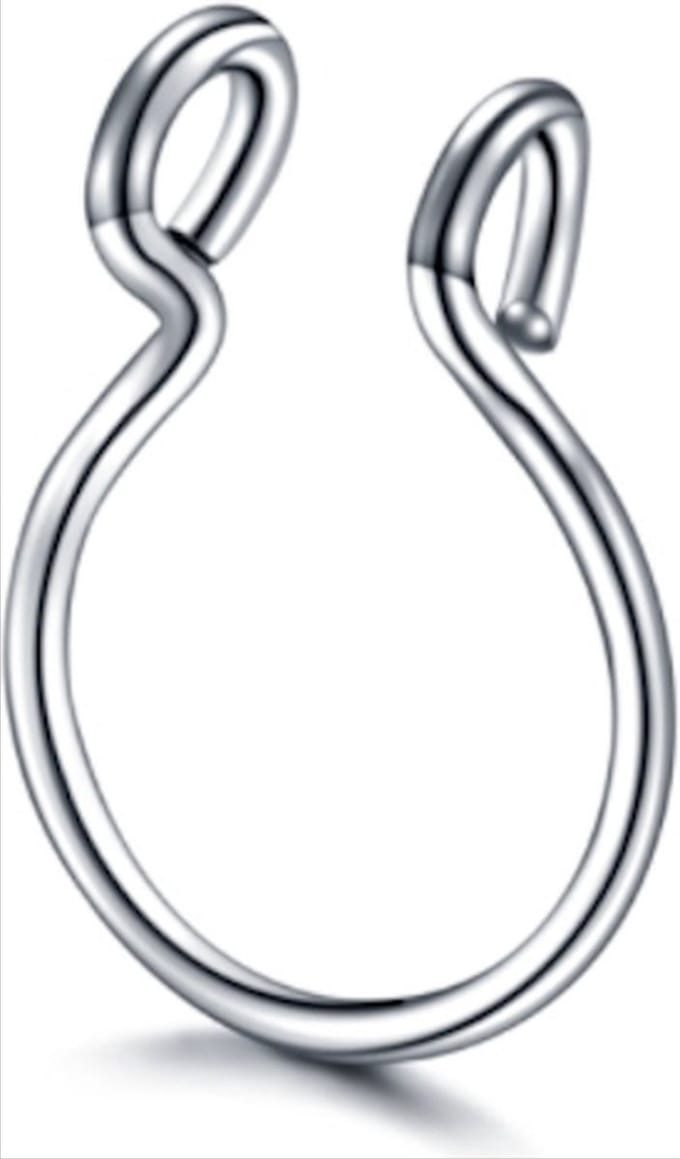 ***Fake septum piercing - Zilverkleurig ringetje - Fake piercing - van Heble® ***