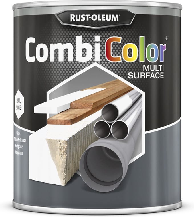 CombiColor Multi-Surface - Hoogglans - Verkeerswit RAL 9016 - 0.75L