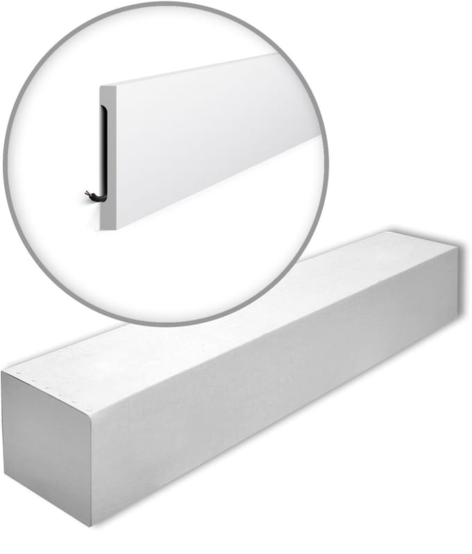 NMC FD15S-box WALLSTYL Noel Marquet 1 doos 8 stukken Plint modern design wit | 16 m