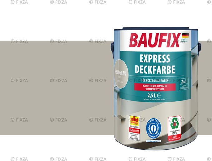 BAUFIX Express Dekkende lakverf lichtgrijs 2,5 Liter