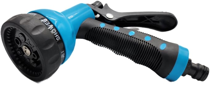 LB TOOLS Luxe sproeikop voor tuinslang, broeskop met 7 standen, waterspuit spuitpistool met universele aansluiting