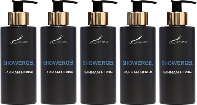 Showergel Hammam Herbal 300 ml - gouden pomp - 5 stuks