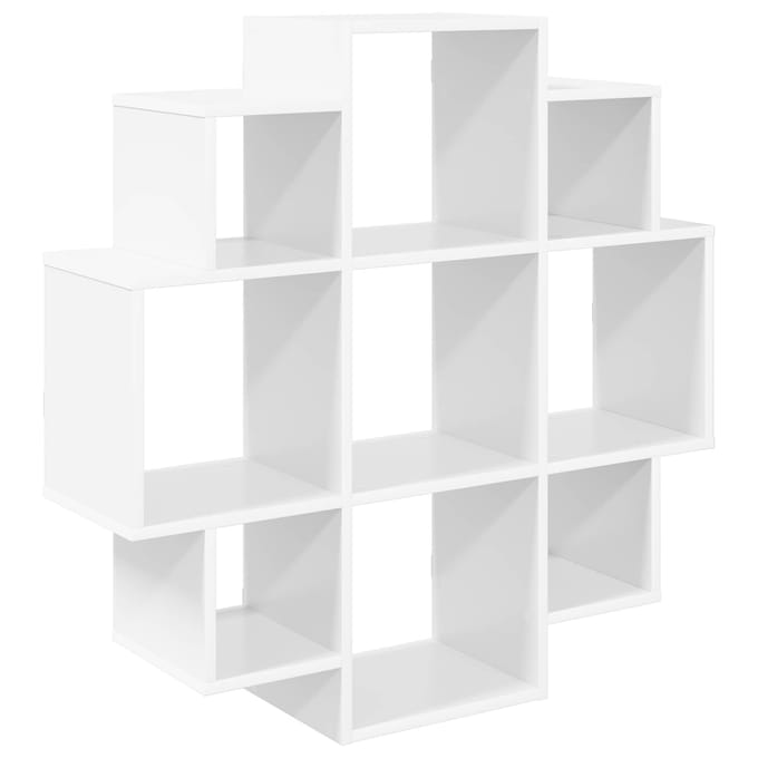 vidaXL - Wandplank - Wit - 90 - x - 25 - x - 90 - cm - Bewerkt - hout