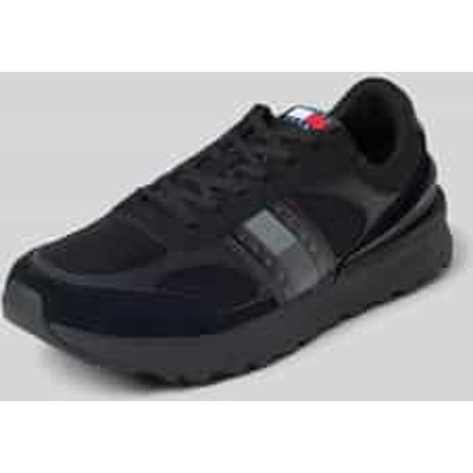 Low Top Sneaker met suède-beslag