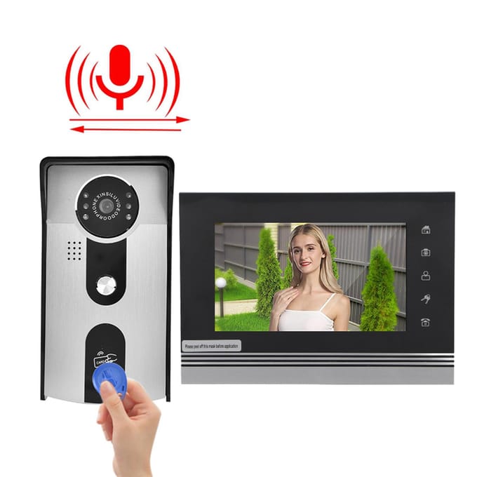 7 Inch Kleuren LCD Touch Videocamera Deurbel Intercom Toegangsysteem
