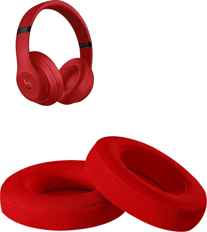 Oorkussens geschikt voor Beats By Dr. Dre Studio 2.0/3.0 wireless - Koptelefoon oorkussens voor Beats Studio rood