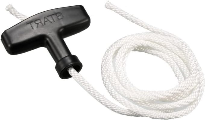 Trek Starter Touw - Startkabel Grasmaaier - Motor Starten - Solide Vlechtwerk - 1.4 Meter - Zwart Wit