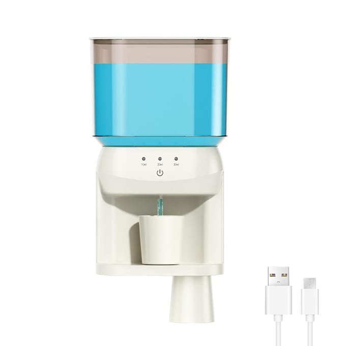 Automatische Mondwaterdispenser Contactloze Sensor Wandmontage Mondwaterdispenser met 2 Magneten wit