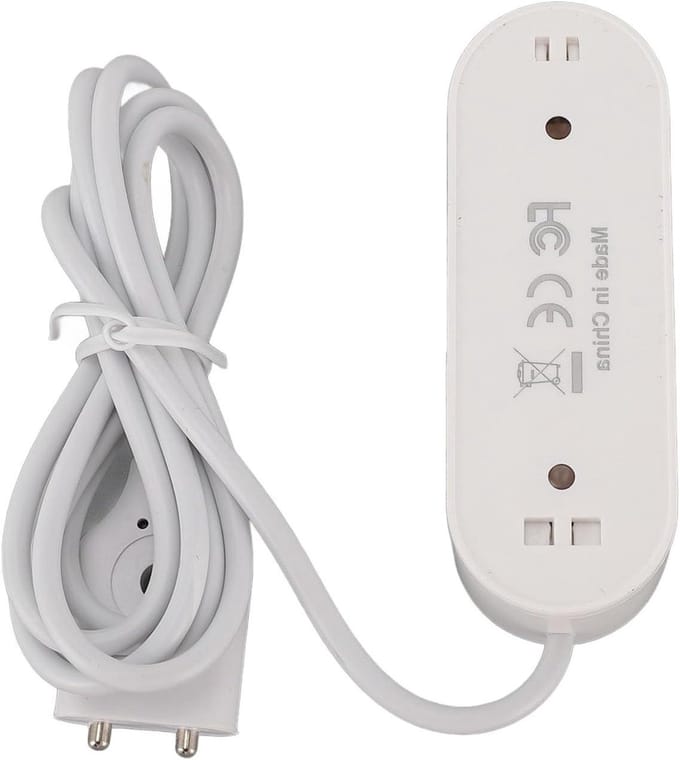 Slimme Waterdetector - Leksensor Alarm - Waterschade Voorkomen - Realtime Meldingen - 8.99 x 6.99 x 3 cm - Wit