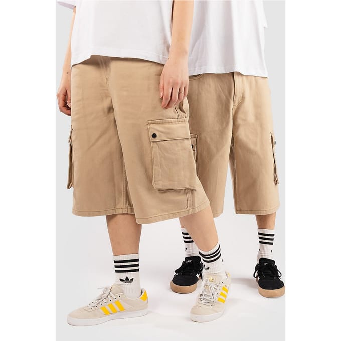 Urban Classics - Washed Workwear Cargo Korte broek - Taille, 33 inch - Beige