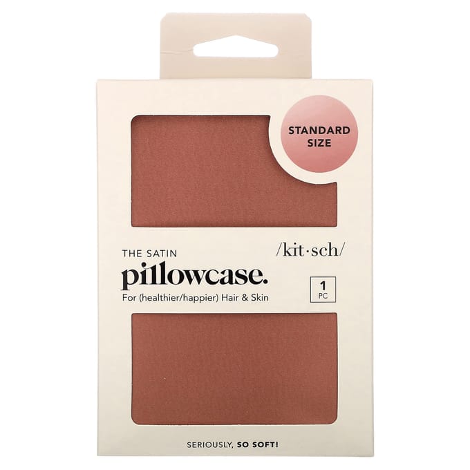 Kitsch Satin Pillowcase - Terracotta - Satijnen Kussensloop - Haar- & Huidvriendelijk - Luxe Slaapcomfort