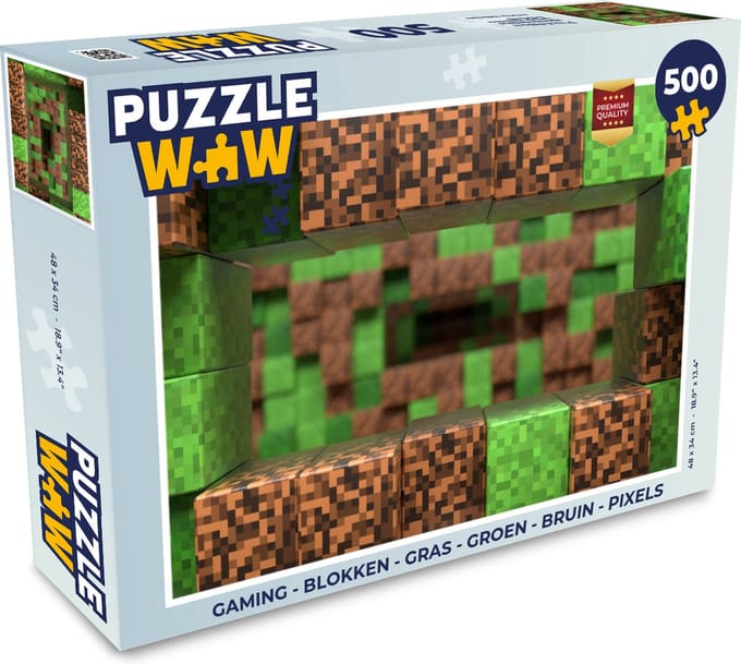 Puzzel Gaming - Blokken - Gamen - Kinderen - Legpuzzel - Puzzel 500 stukjes