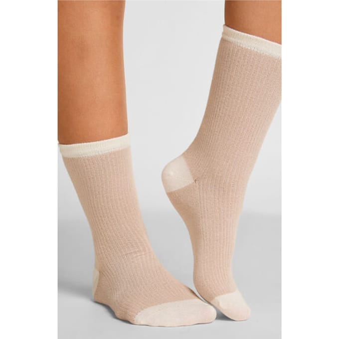 Hunkemöller Halfhoge sokken van modal Beige