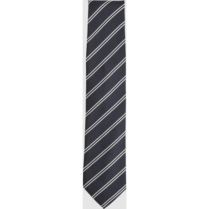 Reiss Stripe Silk Blend Tie Navy Taglia: OS | Cravatte Outlet | Uomo | Blu